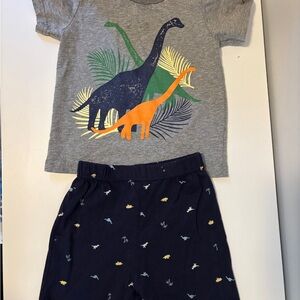 Dinosaur Graphic Tee and Shorts Set